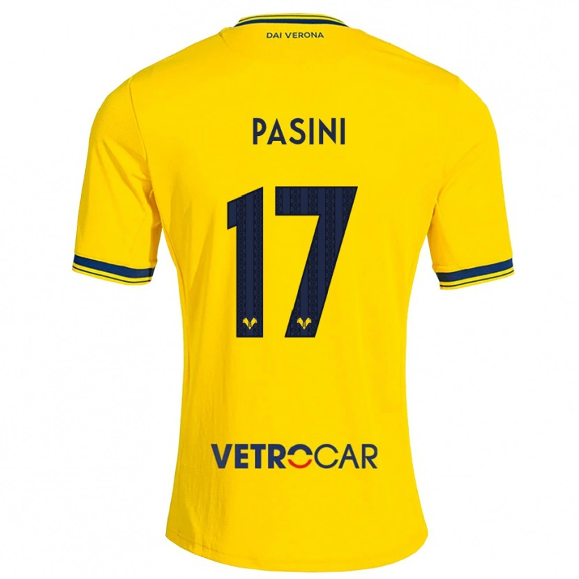 Danxen Men Veronica Pasini #17 Yellow Red Away Jersey 2026/27 T-Shirt