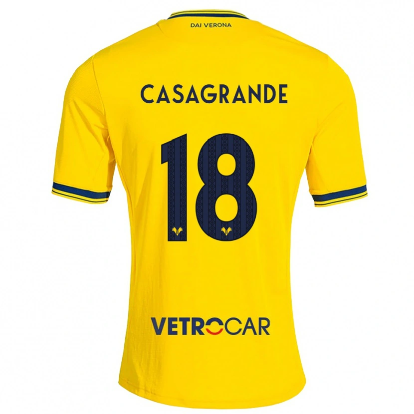 Danxen Men Davide Casagrande #18 Yellow Red Away Jersey 2026/27 T-Shirt