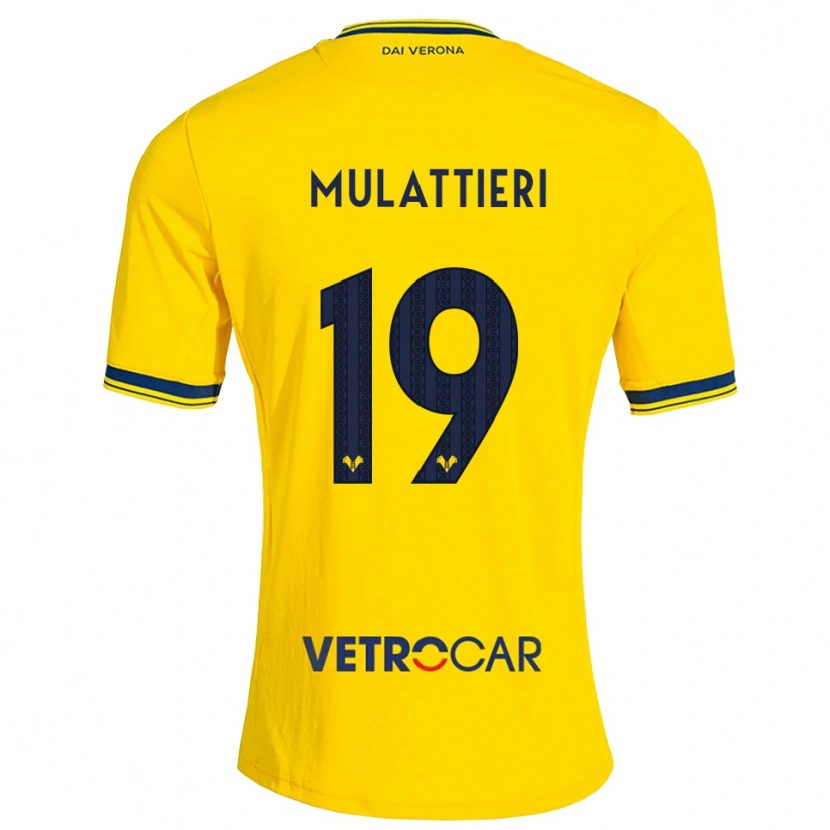 Danxen Men Samuele Mulattieri #19 Yellow Red Away Jersey 2026/27 T-Shirt