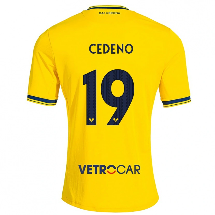 Danxen Men Lineth Cedeno #19 Yellow Red Away Jersey 2026/27 T-Shirt