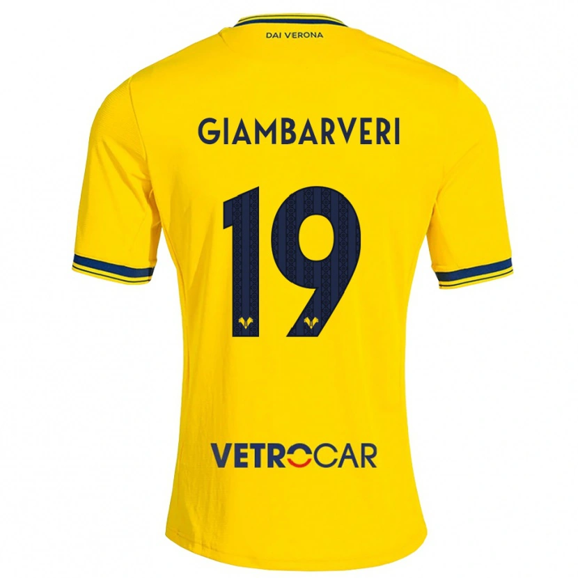 Danxen Men Mattia Giambarveri #19 Yellow Red Away Jersey 2026/27 T-Shirt