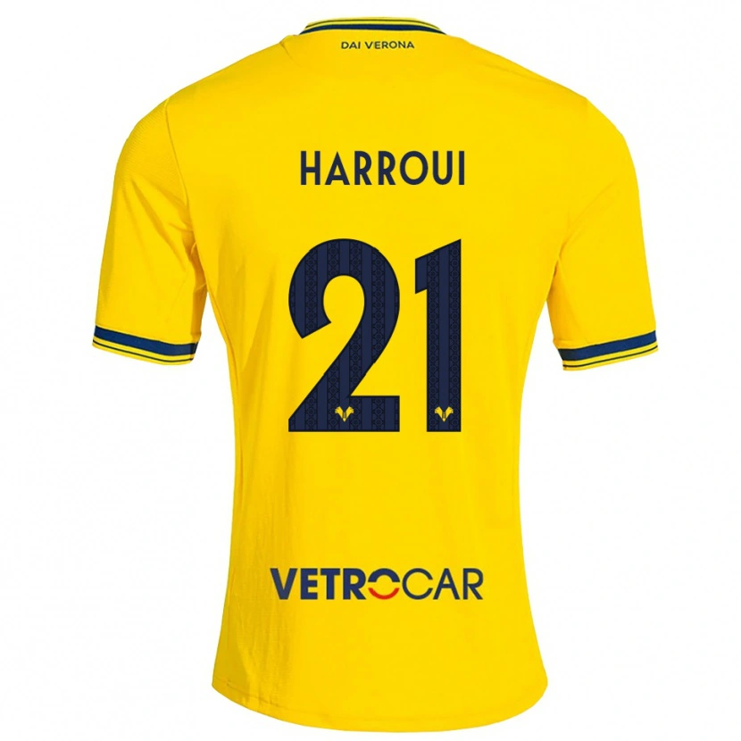 Danxen Men Abdou Harroui #21 Yellow Red Away Jersey 2026/27 T-Shirt