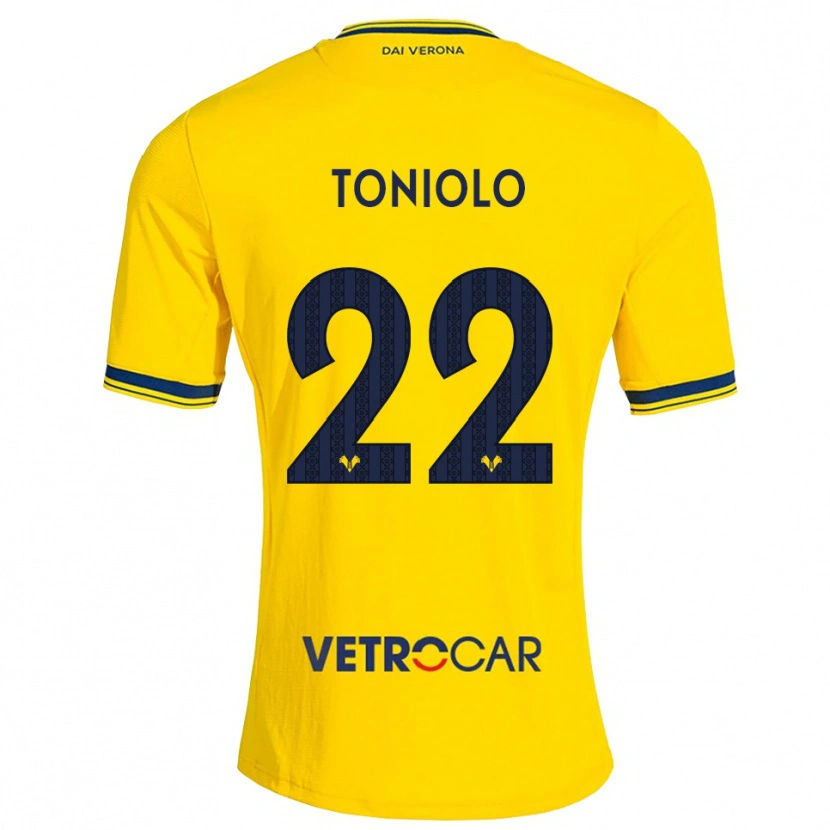 Danxen Men Giacomo Toniolo #22 Yellow Red Away Jersey 2026/27 T-Shirt