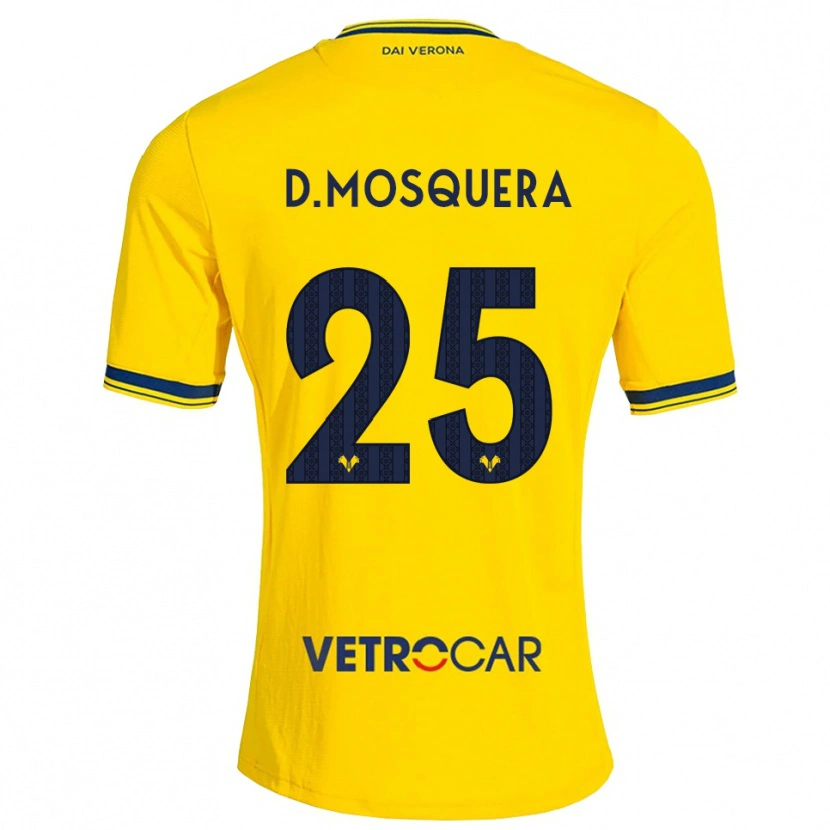 Danxen Men Daniel Mosquera #25 Yellow Red Away Jersey 2026/27 T-Shirt