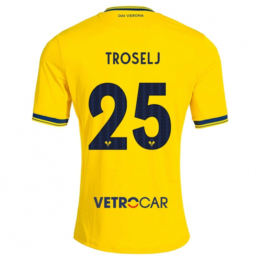 Danxen Men Ethan Troselj #25 Yellow Red Away Jersey 2026/27 T-Shirt