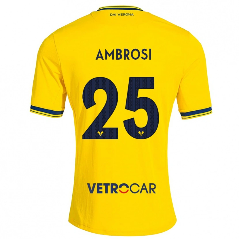 Danxen Men Caterina Ambrosi #25 Yellow Red Away Jersey 2026/27 T-Shirt