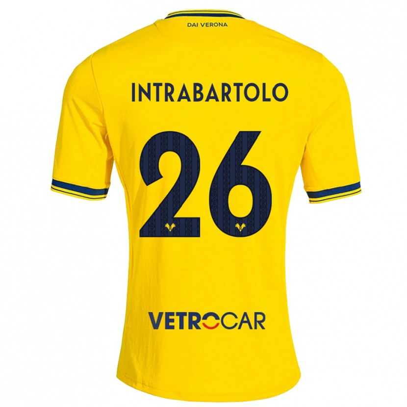 Danxen Men Denis Intrabartolo #26 Yellow Red Away Jersey 2026/27 T-Shirt