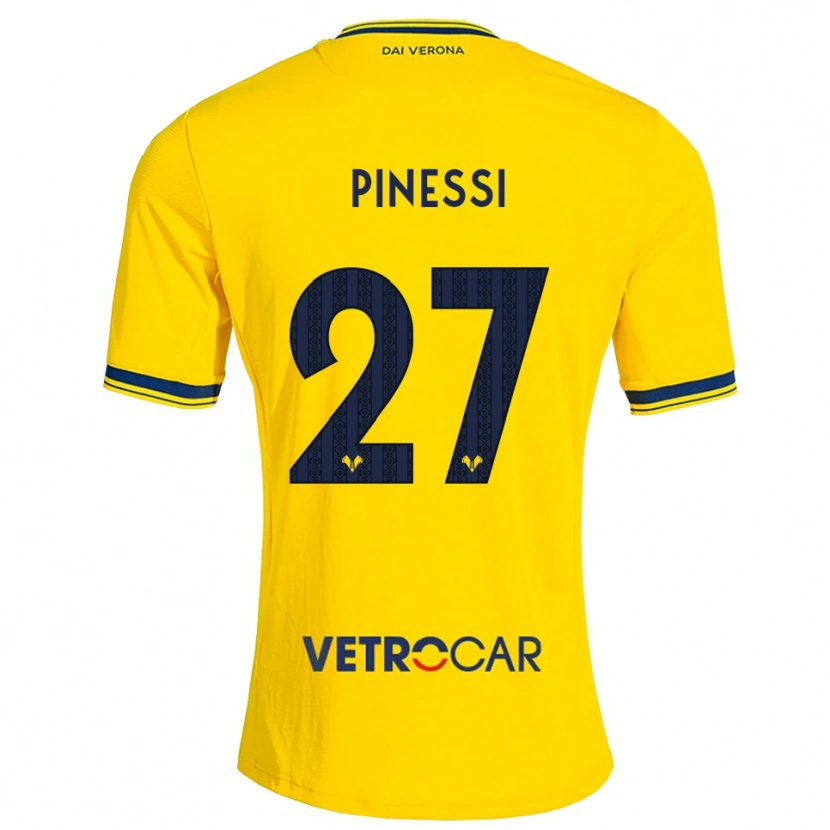 Danxen Men Riccardo Pinessi #27 Yellow Red Away Jersey 2026/27 T-Shirt