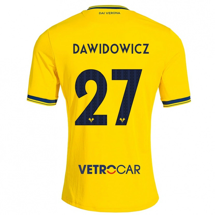 Danxen Men Pawel Dawidowicz #27 Yellow Red Away Jersey 2026/27 T-Shirt