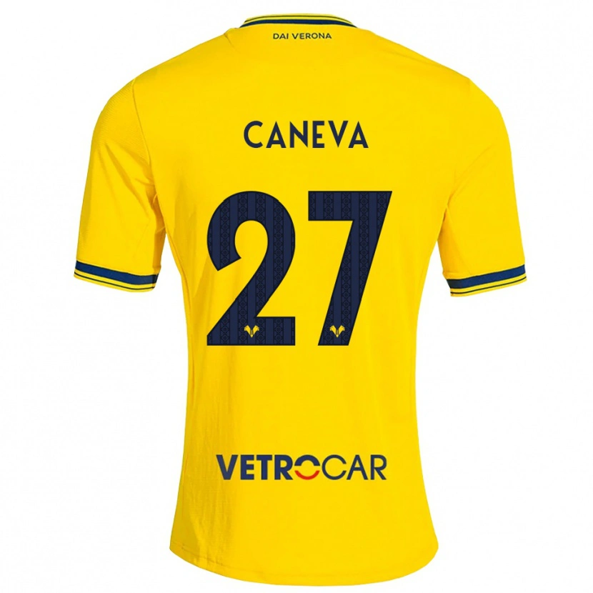 Danxen Men Elia Caneva #27 Yellow Red Away Jersey 2026/27 T-Shirt