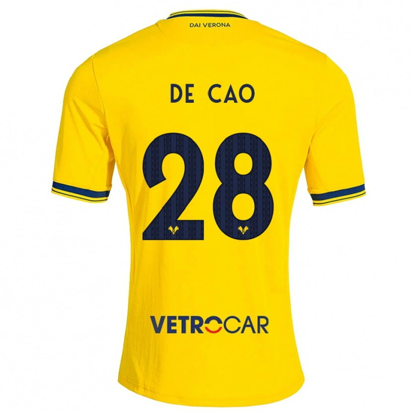 Danxen Men Elena De Cao #28 Yellow Red Away Jersey 2026/27 T-Shirt