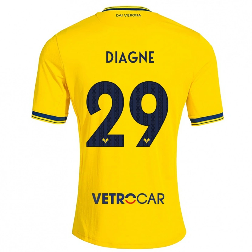 Danxen Men Baye Diagne #29 Yellow Red Away Jersey 2026/27 T-Shirt