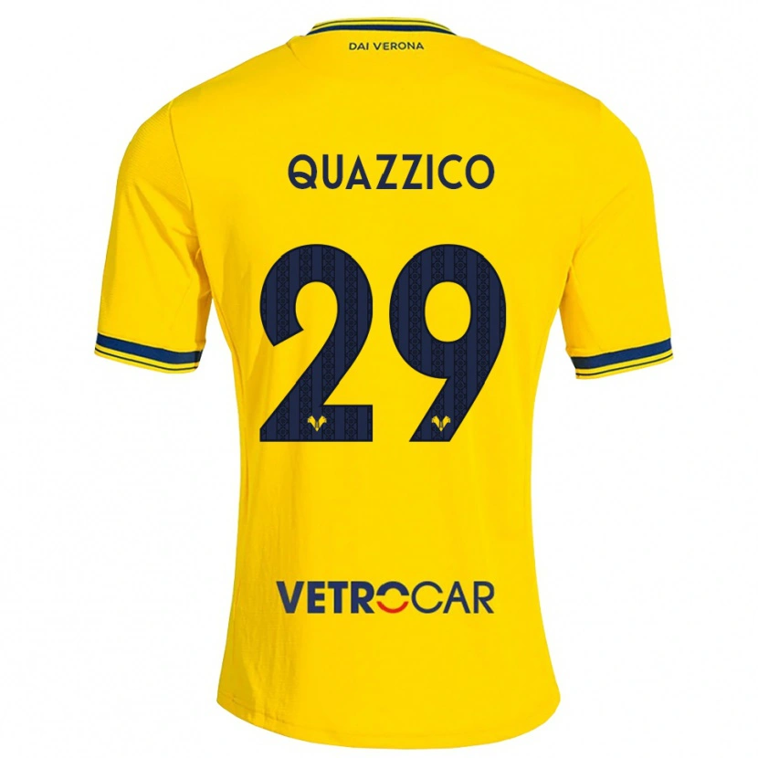 Danxen Men Francesca Quazzico #29 Yellow Red Away Jersey 2026/27 T-Shirt