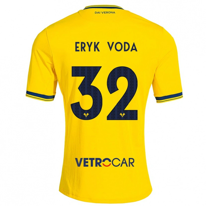 Danxen Men Andrei Eryk Voda #32 Yellow Red Away Jersey 2026/27 T-Shirt