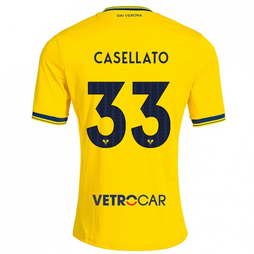 Danxen Men Elisa Casellato #33 Yellow Red Away Jersey 2026/27 T-Shirt