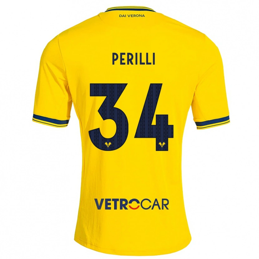 Danxen Men Simone Perilli #34 Yellow Red Away Jersey 2026/27 T-Shirt