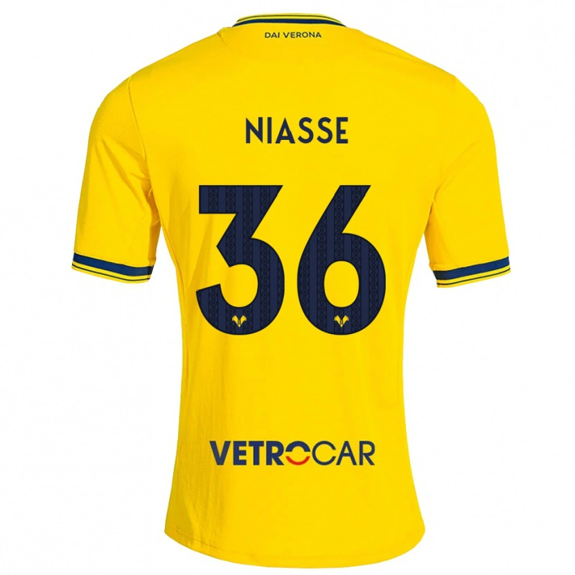Danxen Men Cheikh Niasse #36 Yellow Red Away Jersey 2026/27 T-Shirt
