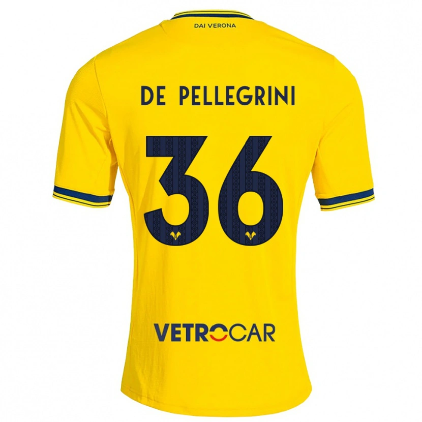 Danxen Men Erika De Pellegrini #36 Yellow Red Away Jersey 2026/27 T-Shirt