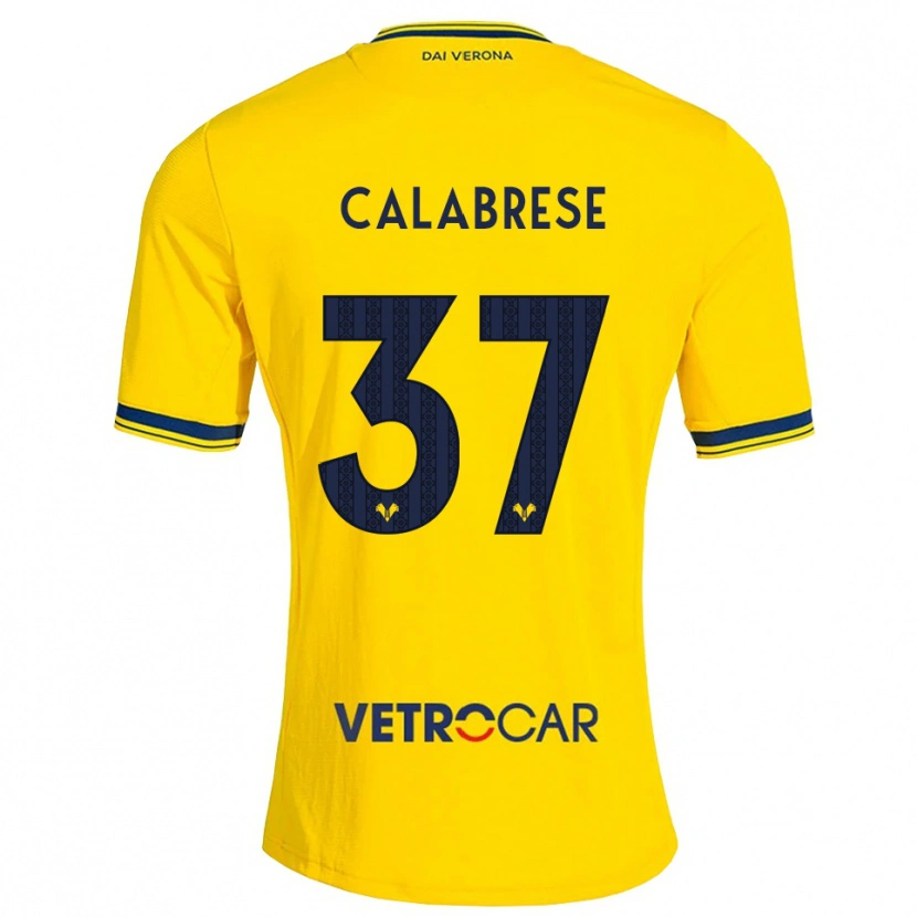Danxen Men Nicolò Calabrese #37 Yellow Red Away Jersey 2026/27 T-Shirt
