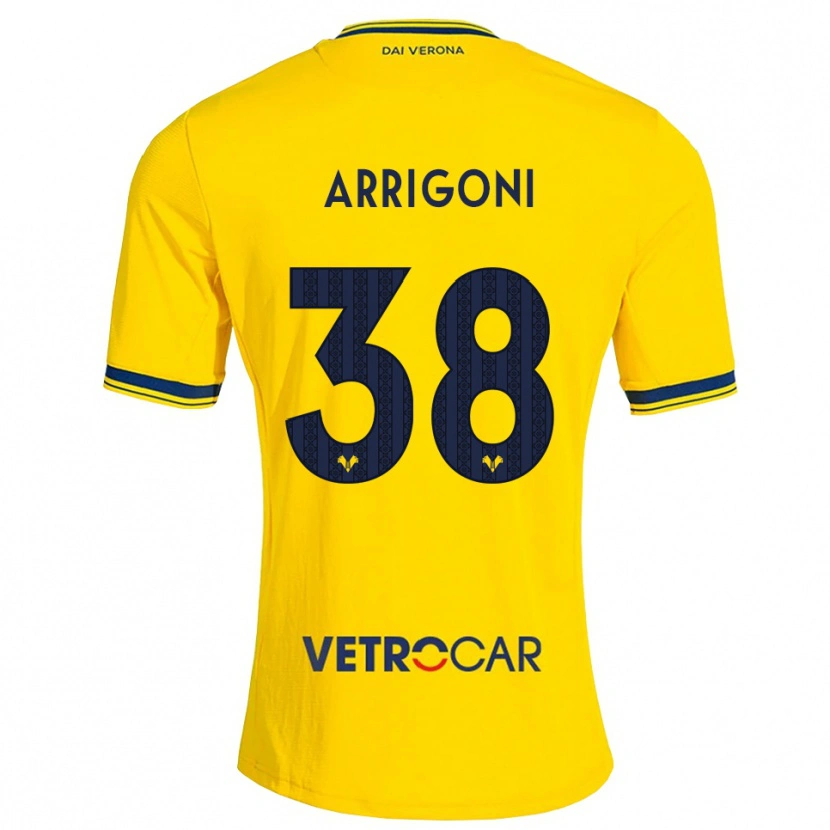 Danxen Men Arrigoni #38 Yellow Red Away Jersey 2026/27 T-Shirt