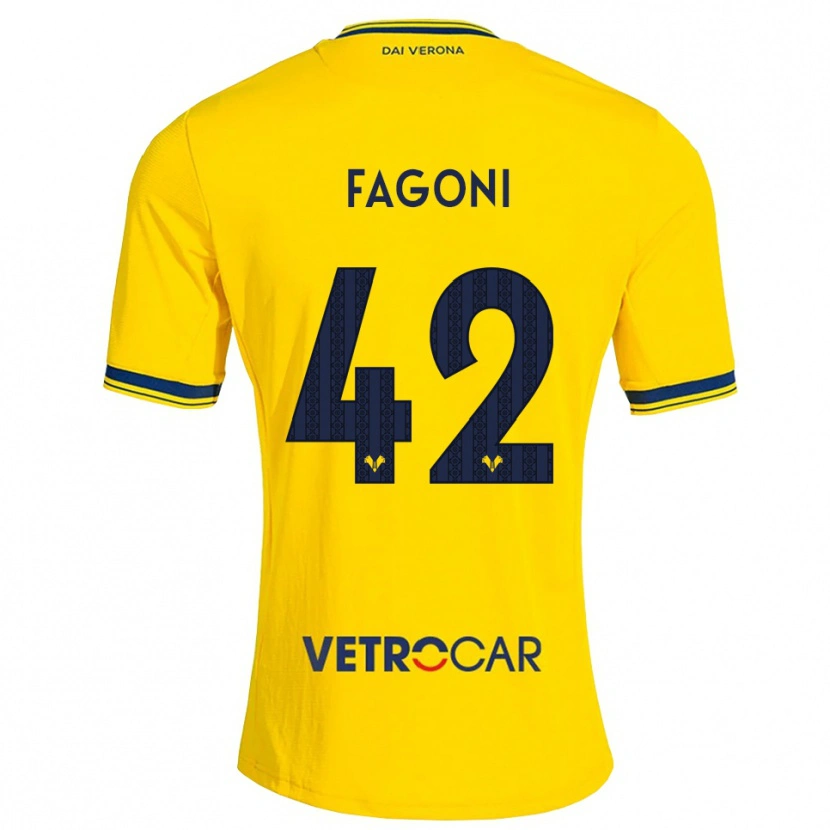 Danxen Men Marco Fagoni #42 Yellow Red Away Jersey 2026/27 T-Shirt