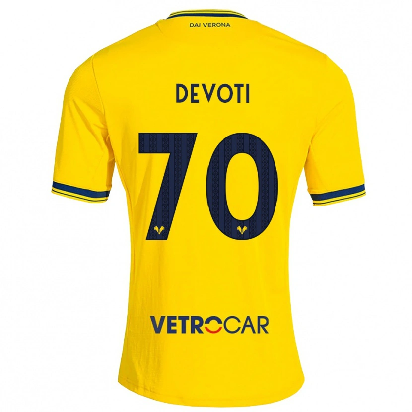 Danxen Men Andrea Devoti #70 Yellow Red Away Jersey 2026/27 T-Shirt