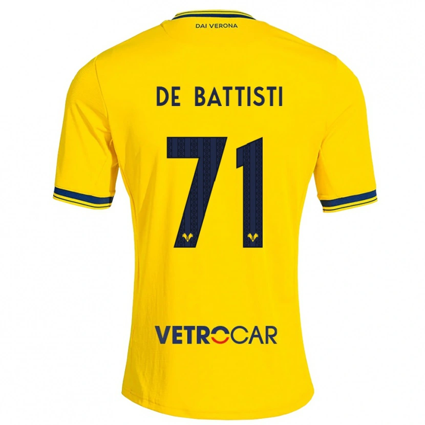Danxen Men Davide De Battisti #71 Yellow Red Away Jersey 2026/27 T-Shirt