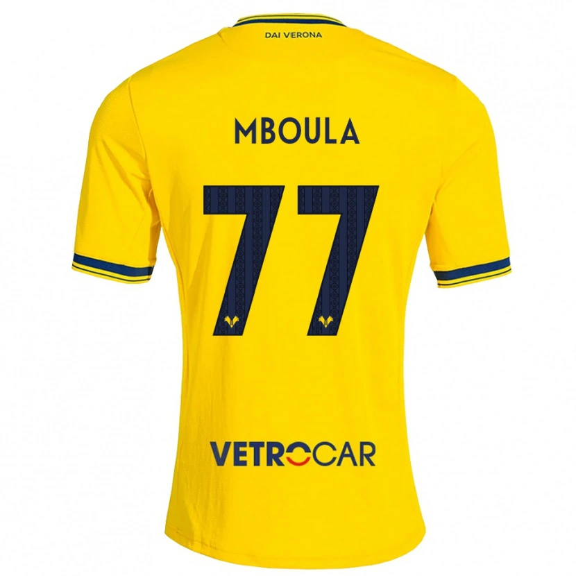 Danxen Men Jordi Mboula #77 Yellow Red Away Jersey 2026/27 T-Shirt