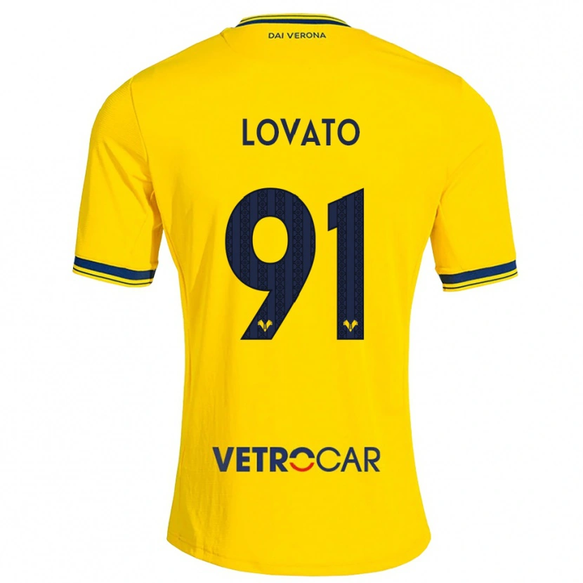 Danxen Men Enrico Lovato #91 Yellow Red Away Jersey 2026/27 T-Shirt