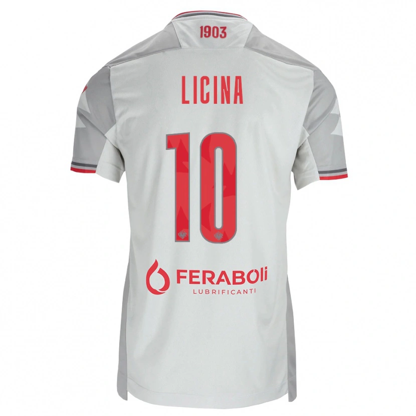 Danxen Men Adin Licina #10 Grey White Red Away Jersey 2026/27 T-Shirt