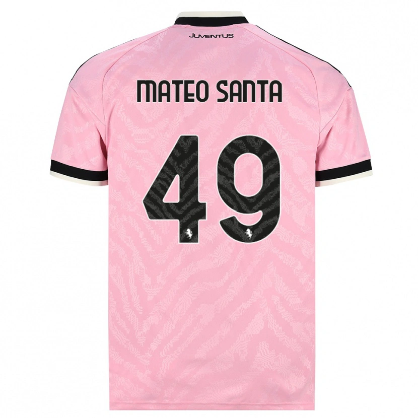 Danxen Men Mateo Santa Maria #49 Pink Black Away Jersey 2026/27 T-Shirt