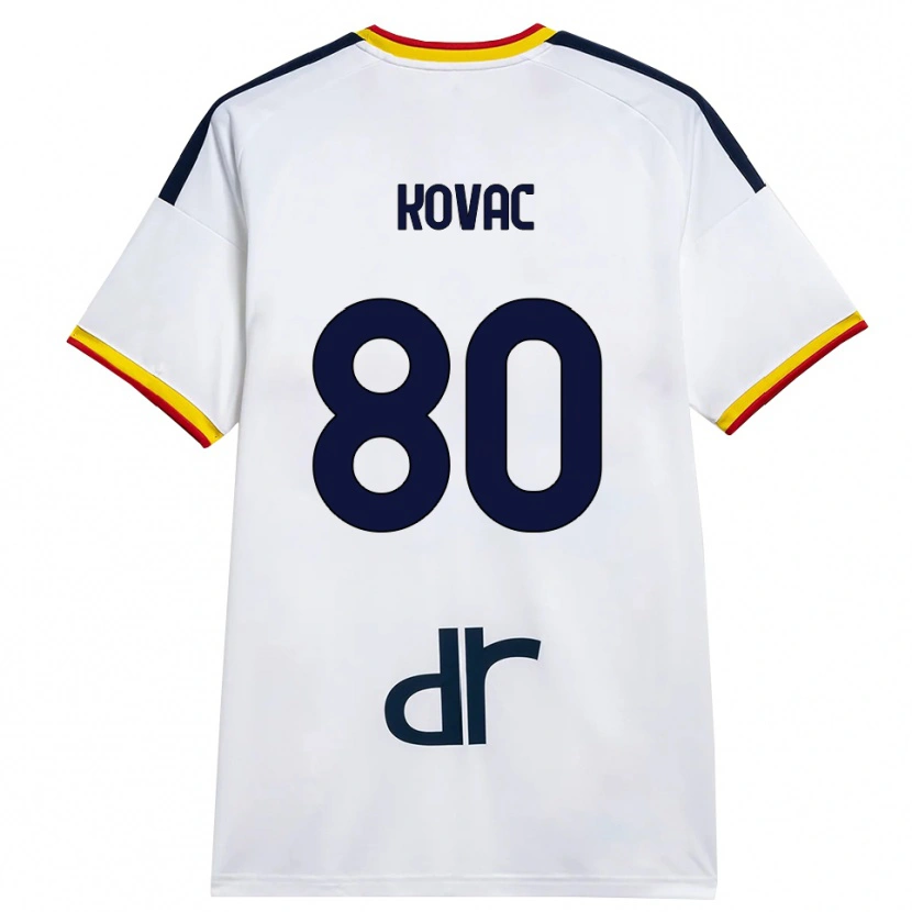 Danxen Men Niko Kovač #80 White Yellow Red Away Jersey 2026/27 T-Shirt