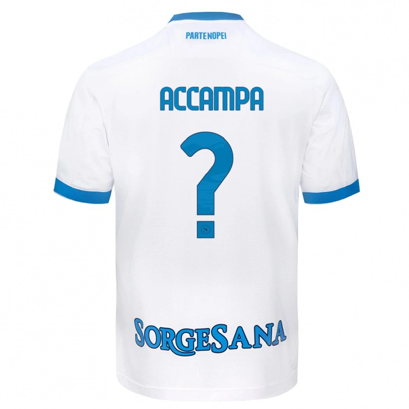 Danxen Men Davide Accampa #0 White Sky Blue Away Jersey 2026/27 T-Shirt