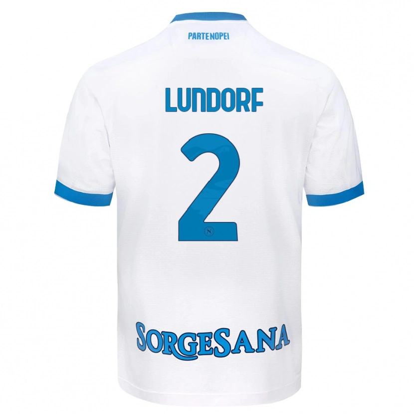 Danxen Men Matilde Lundorf Skovsen #2 White Sky Blue Away Jersey 2026/27 T-Shirt