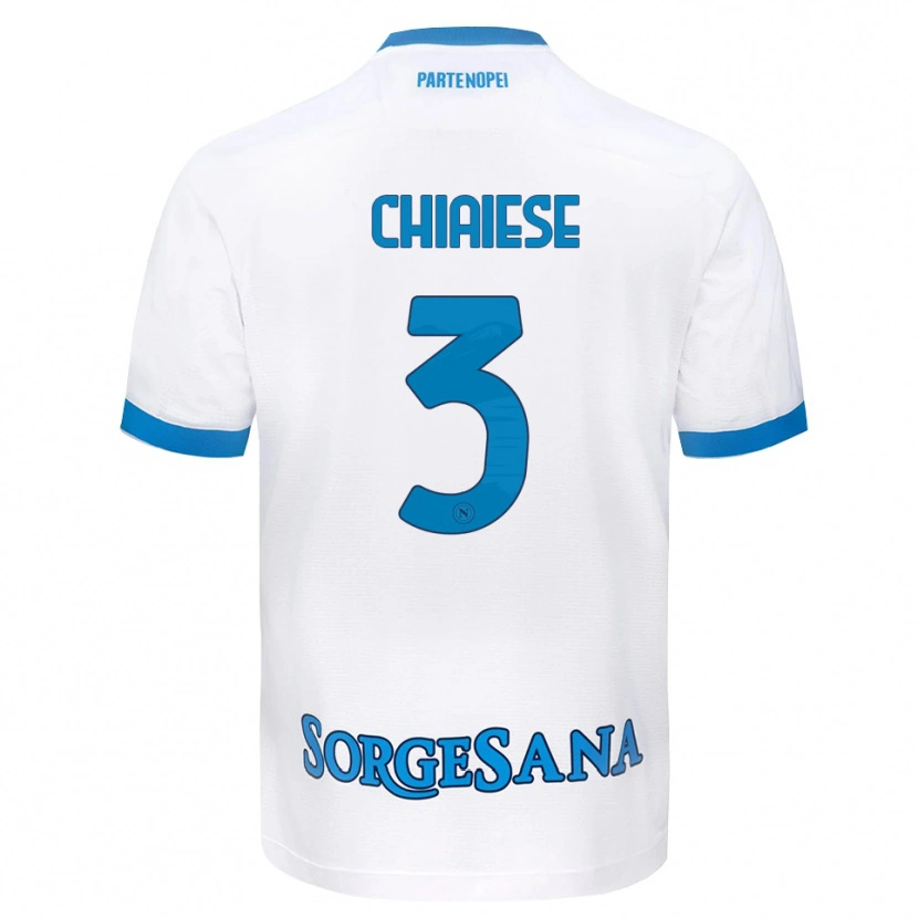 Danxen Men Riccardo Chiaiese #3 White Sky Blue Away Jersey 2026/27 T-Shirt