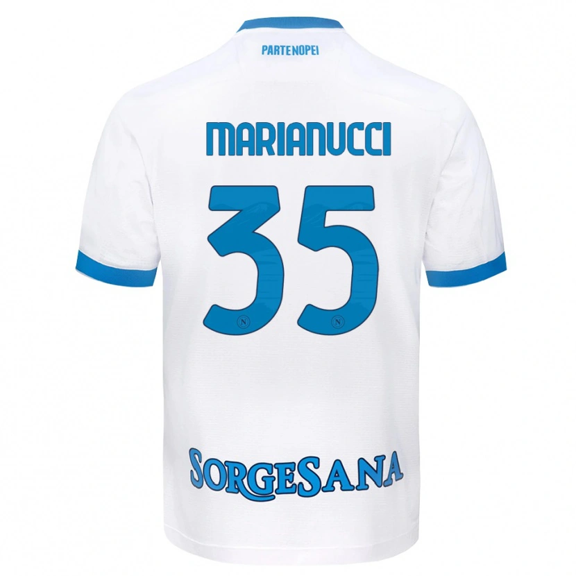 Danxen Men Luca Marianucci #35 White Sky Blue Away Jersey 2026/27 T-Shirt