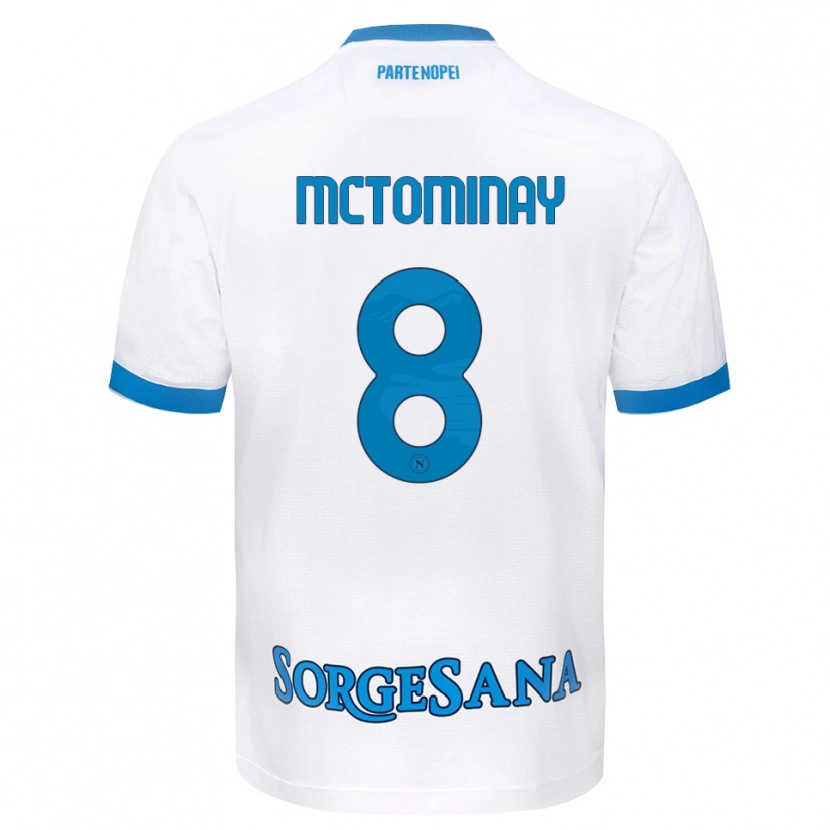 Danxen Men Scott Mctominay #8 White Sky Blue Away Jersey 2026/27 T-Shirt