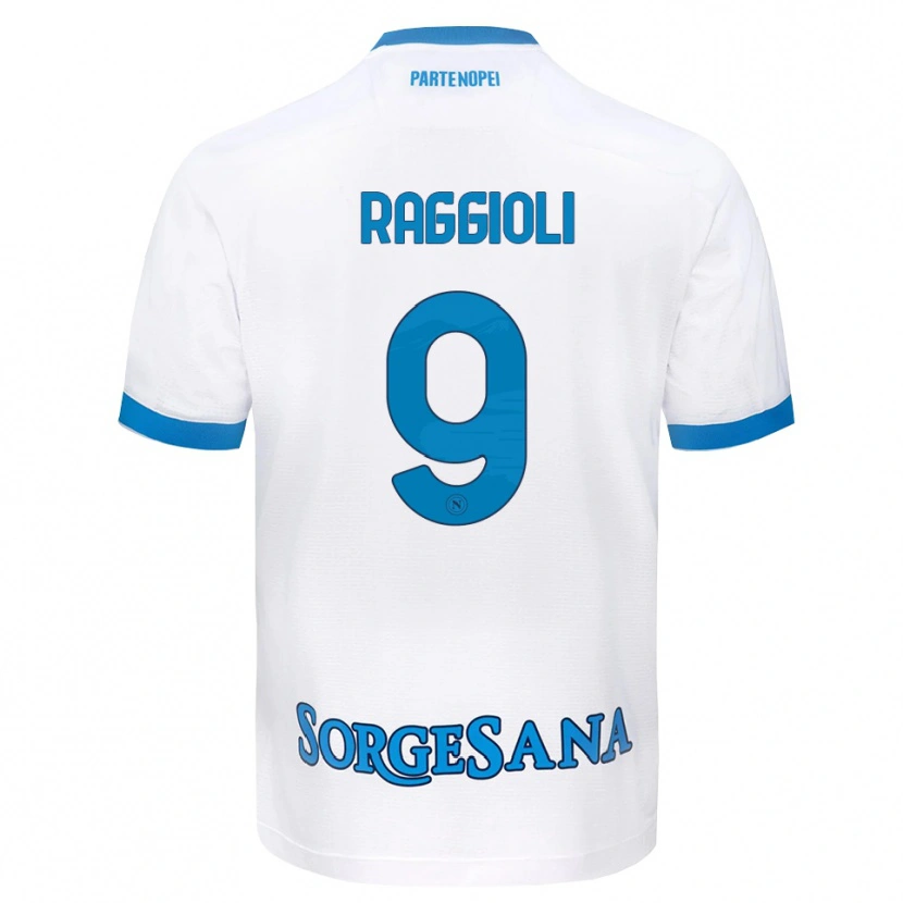Danxen Men Christian Raggioli #9 White Sky Blue Away Jersey 2026/27 T-Shirt
