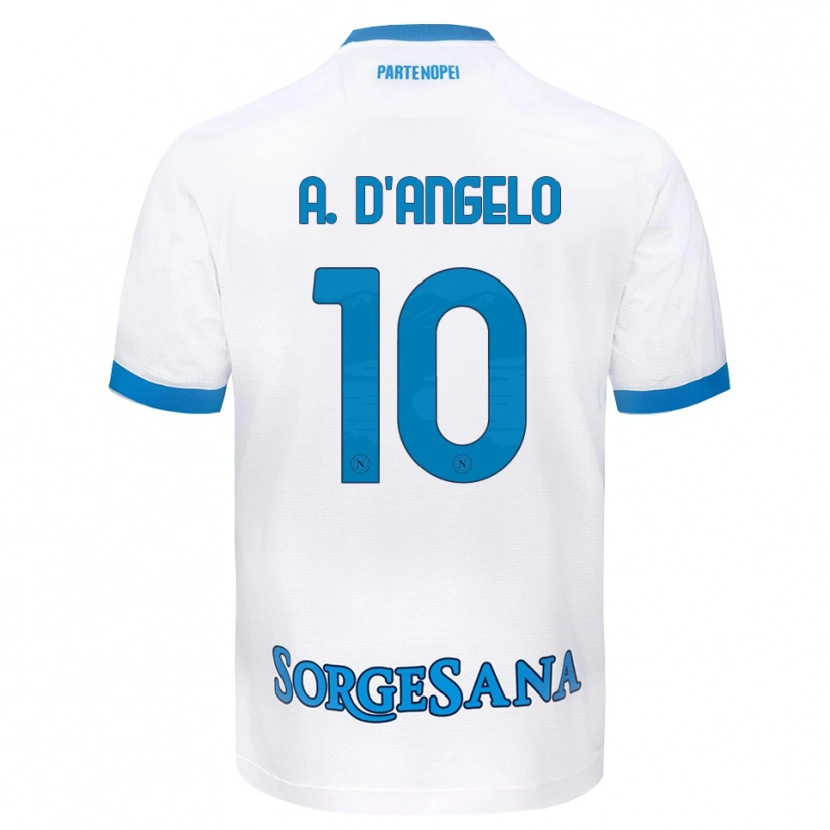 Danxen Men Adrian D'angelo #10 White Sky Blue Away Jersey 2026/27 T-Shirt