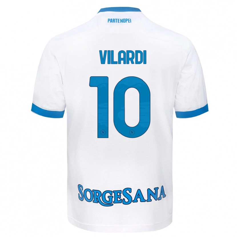 Danxen Men Mario Vilardi #10 White Sky Blue Away Jersey 2026/27 T-Shirt