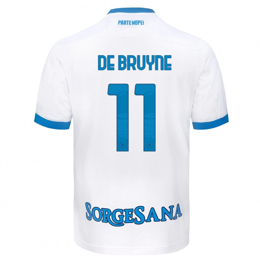 Danxen Men Kevin De Bruyne #11 White Sky Blue Away Jersey 2026/27 T-Shirt