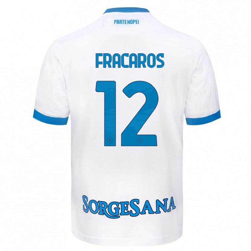 Danxen Men Caterina Fracaros #12 White Sky Blue Away Jersey 2026/27 T-Shirt