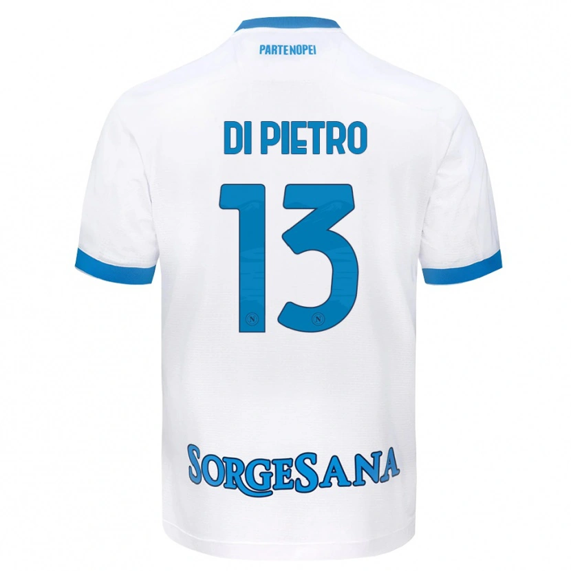 Danxen Men Ciro Di Pietro #13 White Sky Blue Away Jersey 2026/27 T-Shirt