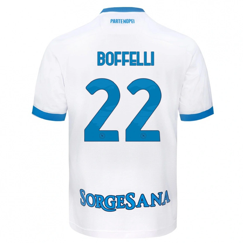Danxen Men Valerio Boffelli #22 White Sky Blue Away Jersey 2026/27 T-Shirt