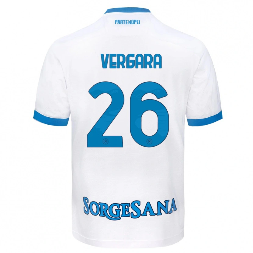 Danxen Men Antonio Vergara #26 White Sky Blue Away Jersey 2026/27 T-Shirt