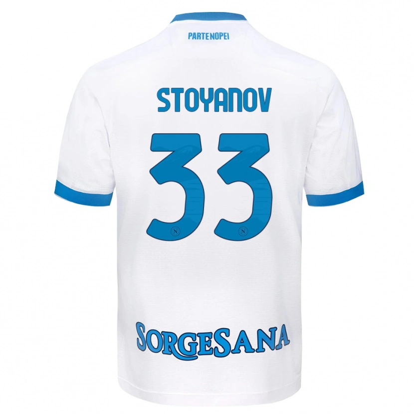 Danxen Men Steliyan Stoyanov #33 White Sky Blue Away Jersey 2026/27 T-Shirt
