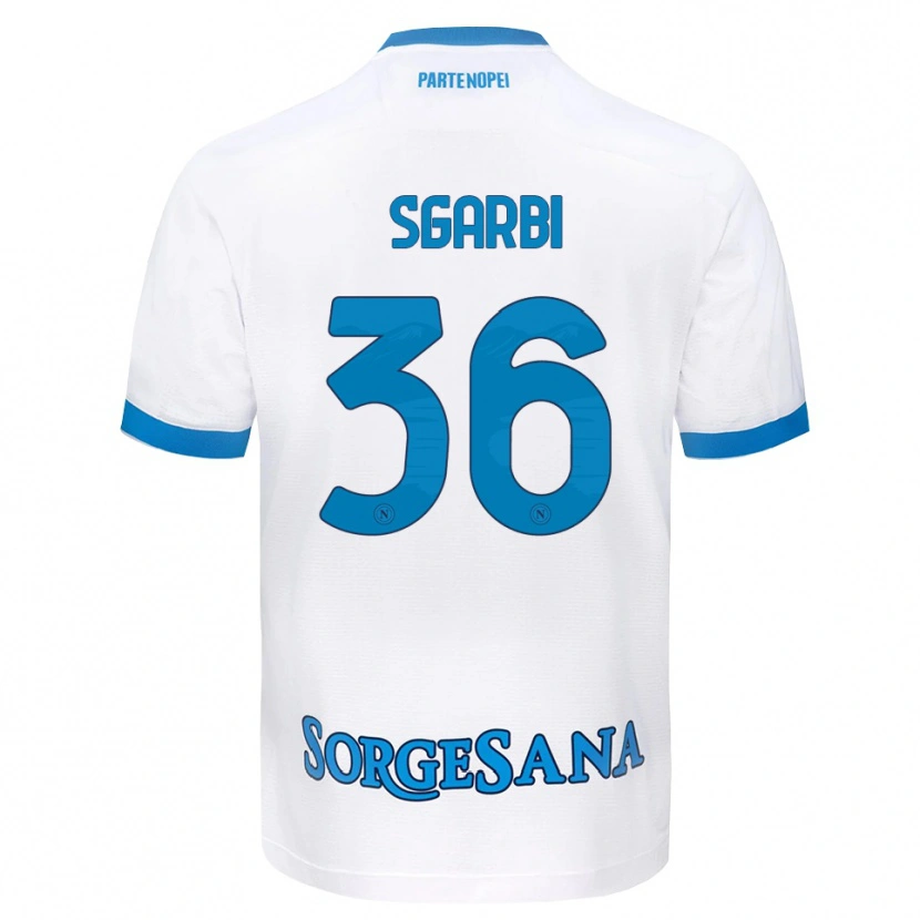 Danxen Men Lorenzo Sgarbi #36 White Sky Blue Away Jersey 2026/27 T-Shirt
