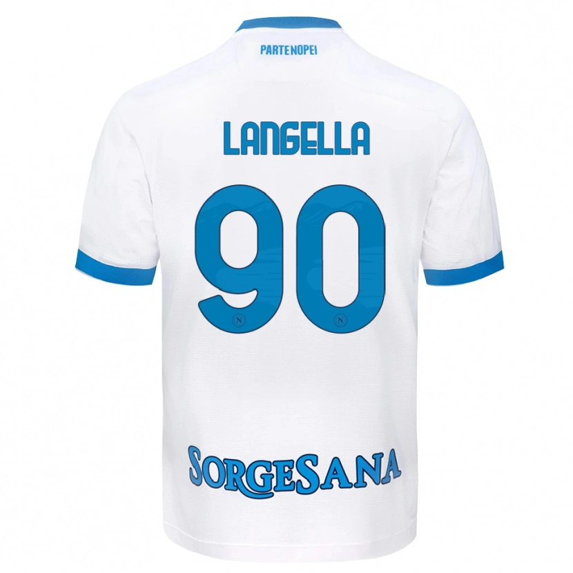 Danxen Men Gabriella Langella #90 White Sky Blue Away Jersey 2026/27 T-Shirt