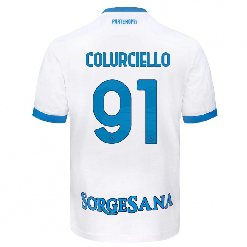 Danxen Men Cristian Colurciello #91 White Sky Blue Away Jersey 2026/27 T-Shirt