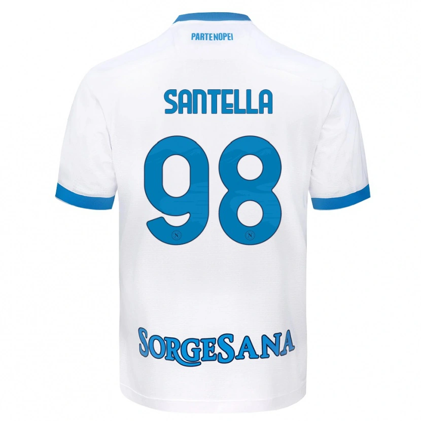 Danxen Men Alessandro Santella #98 White Sky Blue Away Jersey 2026/27 T-Shirt